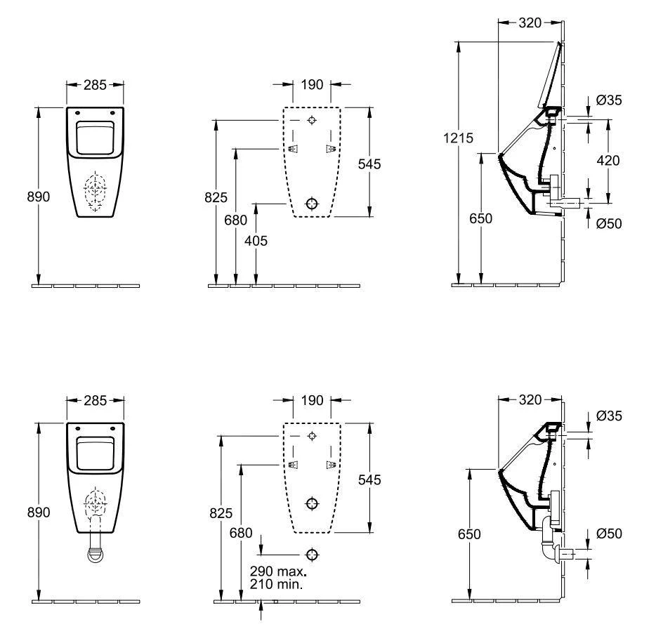 Villeroy & Boch Venticello - Absaugurinal Für Deckel, Anschluss Verdeckt, DirectFlushCeramicPlus, Stone White 5504R1RW 4 Villeroy & Boch Venticello - Absaugurinal Für Deckel, Anschluss Verdeckt, DirectFlushCeramicPlus, Stone White 5504R1RW – Bild 2