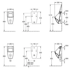 Villeroy & Boch Venticello - Absaugurinal, Zulauf Verdeckt, DirectFlush, CeramicPlus, Stone White 5504R0RW -Villeroy & Boch 07fb53109dc649765a5b5f40