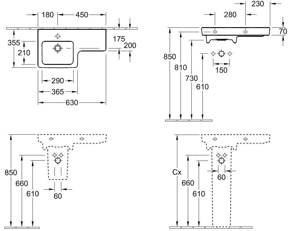 Villeroy & Boch Sentique - Säule, Weiß - Säule, Mit CeramicPlus 524300R1 4 Villeroy & Boch Sentique - Säule, Weiß - Säule, Mit CeramicPlus 524300R1 – Bild 2
