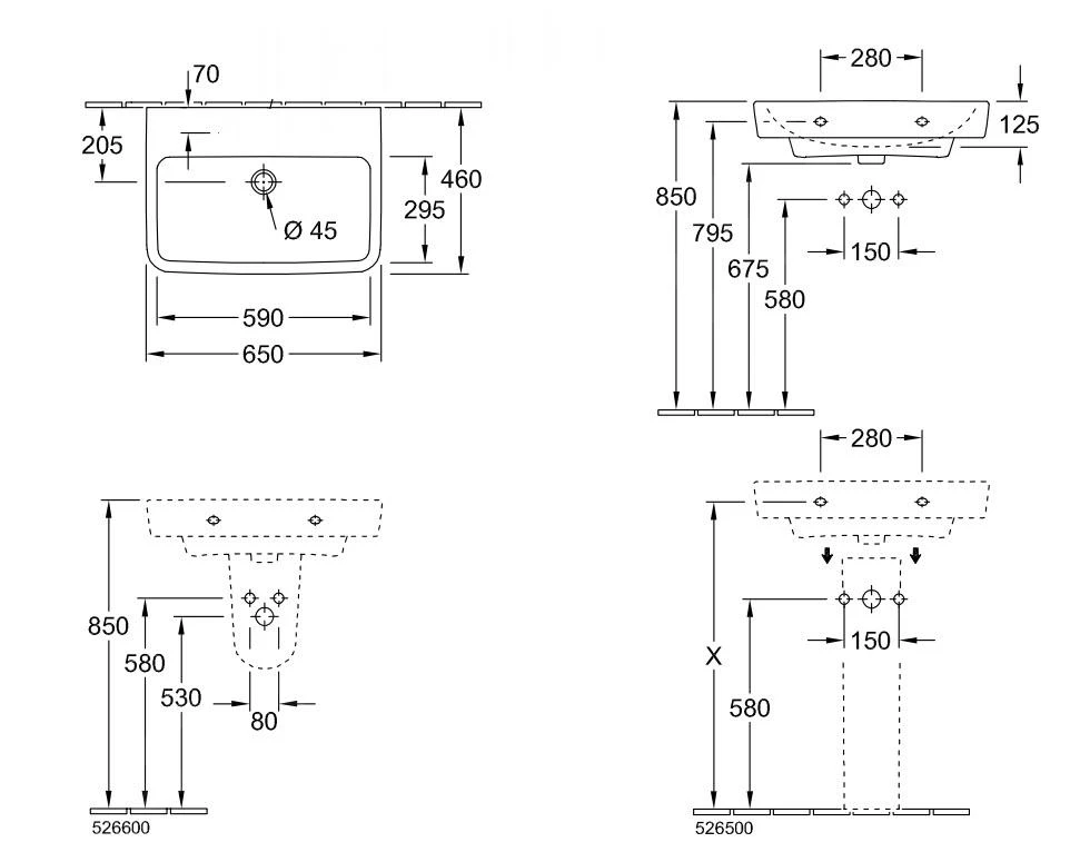 Villeroy & Boch O.novo - Waschbecken 650x460 Mm, Mit Überlauf, Ohne Hahnloch, Alpinweiß 4A416701 4 Villeroy & Boch O.novo - Waschbecken 650x460 Mm, Mit Überlauf, Ohne Hahnloch, Alpinweiß 4A416701 – Bild 2