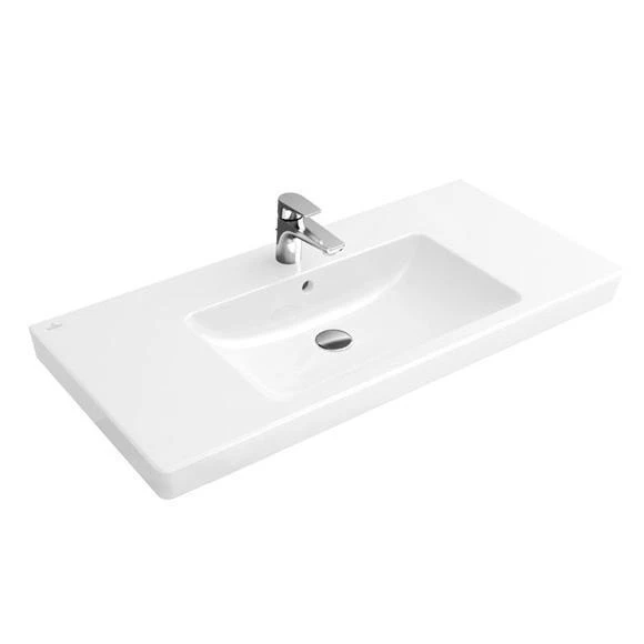 Villeroy & Boch Subway 2.0 - Möbelwaschtisch, 1000x470 Mm, Mit Überlauf, Mit Hahnloch, CeramicPlus, Alpinweiß 71751GR1 3 Villeroy & Boch Subway 2.0 - Möbelwaschtisch, 1000x470 Mm, Mit Überlauf, Mit Hahnloch, CeramicPlus, Alpinweiß 71751GR1
