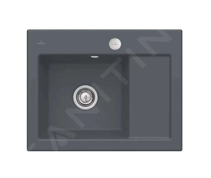 Villeroy & Boch Subway 45 - Keramikspüle, 65x51 Cm, Mit Exzenterbedienung, CeramicPlus, Ebony 331202i4 3 Villeroy & Boch Subway 45 - Keramikspüle, 65x51 Cm, Mit Exzenterbedienung, CeramicPlus, Ebony 331202i4