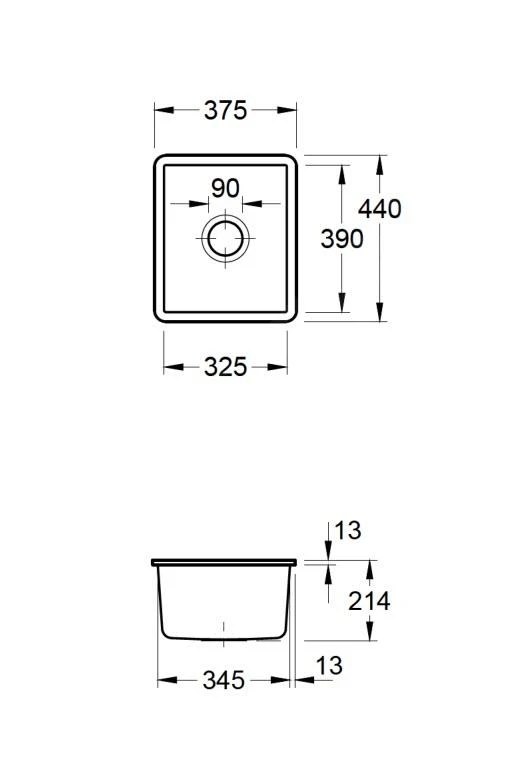 Villeroy & Boch Subway 45 - Keramikspüle, 38x44 Cm, CeramicPlus, Snow White 332401KG 4 Villeroy & Boch Subway 45 - Keramikspüle, 38x44 Cm, CeramicPlus, Snow White 332401KG – Bild 2