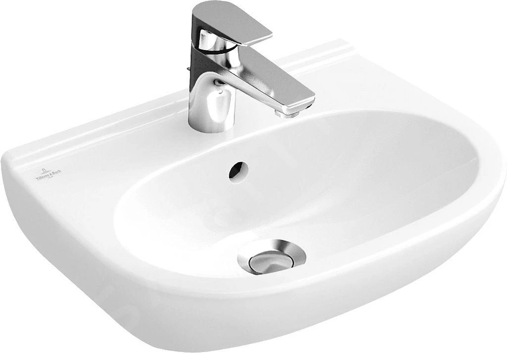 Villeroy & Boch O.novo - Waschbecken Compact, 550x370 Mm, Mit Überlauf, Mit Hahnloch, CeramicPlus, Alpinweiß 516655R1 3 Villeroy & Boch O.novo - Waschbecken Compact, 550x370 Mm, Mit Überlauf, Mit Hahnloch, CeramicPlus, Alpinweiß 516655R1