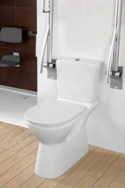 Villeroy & Boch ViCare - Stand Tiefspül WC Für Kombination, Barrierefrei, Vario Abgang, DirectFlush, CeramicPlus, AntiBac, Alpinweiß 4620R0T2 -Villeroy & Boch 268722252421b38a14ea3142