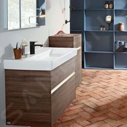 Villeroy & Boch Collaro - Möbelwaschtisch, 1200x470 Mm, Ohne Überlauf, 2 Hahnlöcher, Ceramic, Stone White 4A33C2RW -Villeroy & Boch 2b4dbb2857cf9a1ba7064acc