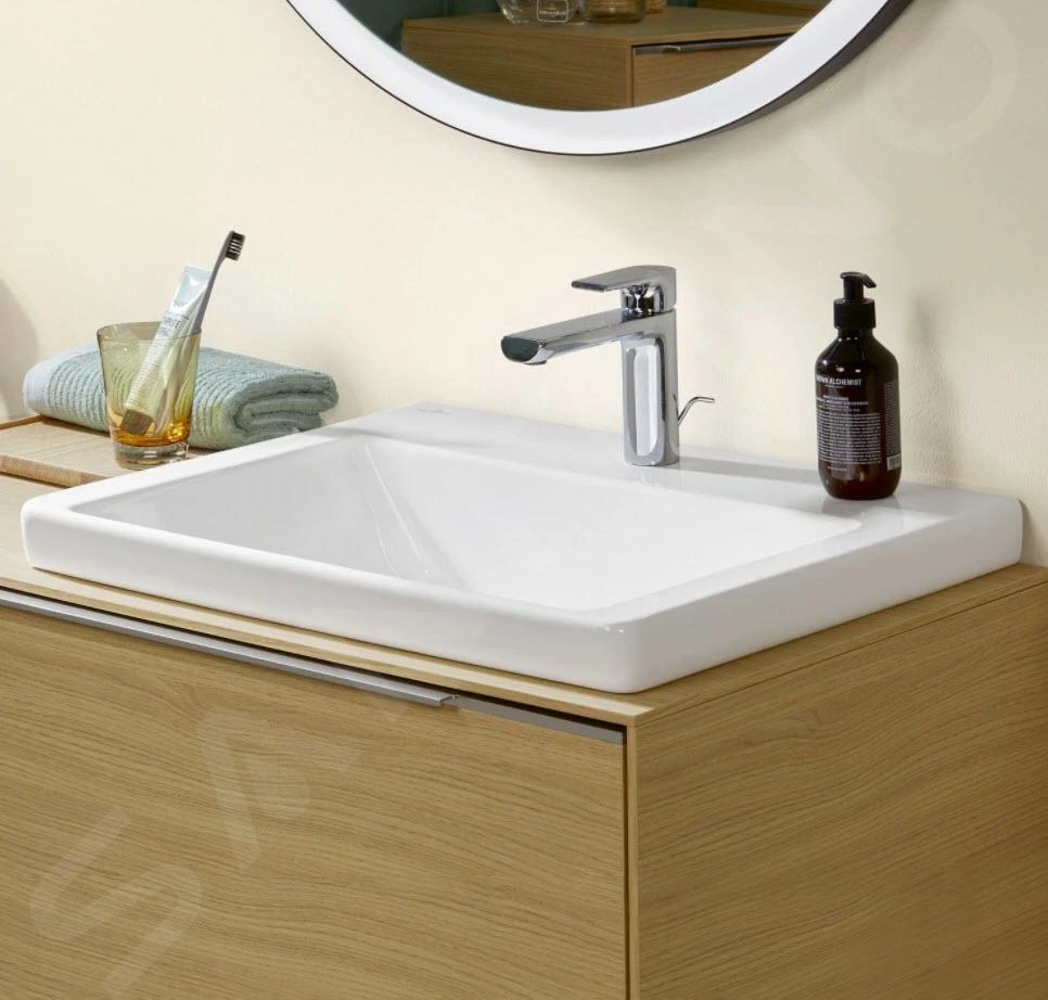 Villeroy & Boch Subway 3.0 - Möbelwaschtisch 550x440 Mm, Ohne Überlauf, Mit Hahnloch, CeramicPlus, Stone White 4A70F5RW 5 Villeroy & Boch Subway 3.0 - Möbelwaschtisch 550x440 Mm, Ohne Überlauf, Mit Hahnloch, CeramicPlus, Stone White 4A70F5RW – Bild 3