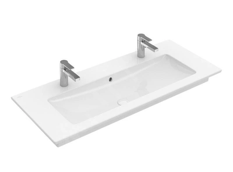 Villeroy & Boch Venticello - Möbelwaschtisch 1200x500 Mm, Mit Überlauf, 2 Hahnlöchern, Alpinweiß 4104CK01 3 Villeroy & Boch Venticello - Möbelwaschtisch 1200x500 Mm, Mit Überlauf, 2 Hahnlöchern, Alpinweiß 4104CK01
