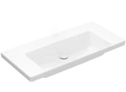 Villeroy & Boch Subway 3.0 - Waschbecken 1000x470 Mm, Ohne Überlauf, Ohne Hahnloch, CeramicPlus, StoneWhite 4A70A3RW