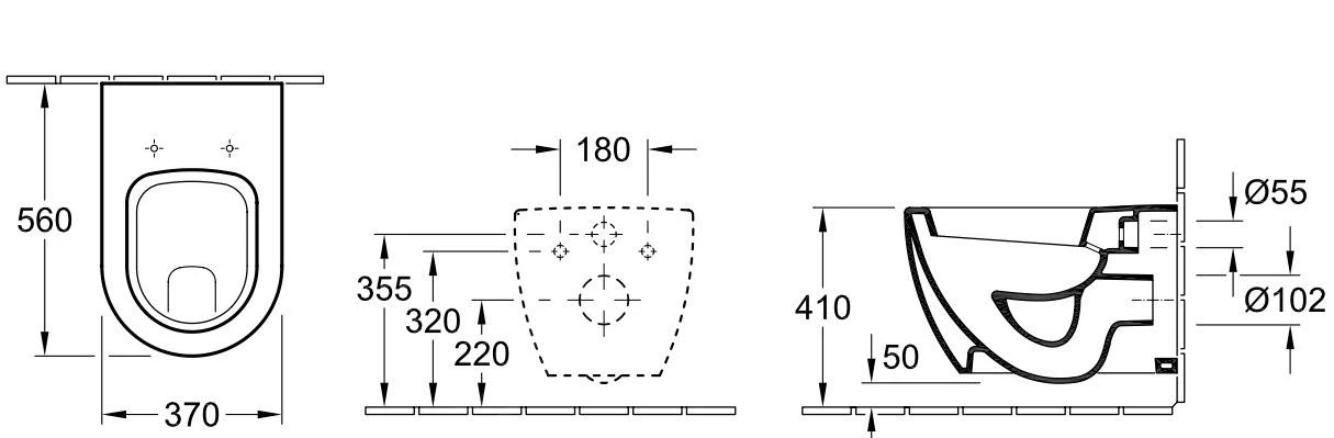 Villeroy & Boch Subway - Wand-WC, Alpinweiß 66031001 4 Villeroy & Boch Subway - Wand-WC, Alpinweiß 66031001 – Bild 2