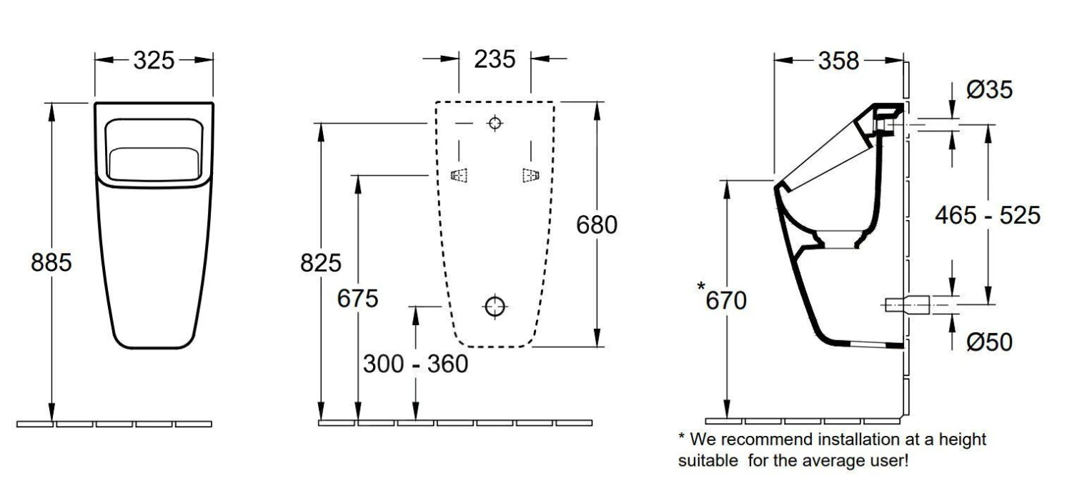Villeroy & Boch Architectura - Absaugurinal, Zulauf Von Hinten, CeramicPlus, Alpinweiß 558700R1 4 Villeroy & Boch Architectura - Absaugurinal, Zulauf Von Hinten, CeramicPlus, Alpinweiß 558700R1 – Bild 2
