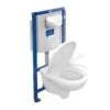 Villeroy & Boch O.novo - Vorwandinstallationsset ViConnect, Toilette Und Sitz, DirectFlush, SoftClosing, Mit Taste E200, Glänzender Chrom 5660D201 -Villeroy & Boch 3efdeb8d35de9aa52864b626