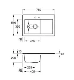 Villeroy & Boch Subway 45 - Keramikspüle, 78x51 Cm, CeramicPlus, Snow White 677201KG 7 Villeroy & Boch Subway 45 - Keramikspüle, 78x51 Cm, CeramicPlus, Snow White 677201KG -Villeroy & Boch 40d48fc172ec789b98c6a2a3