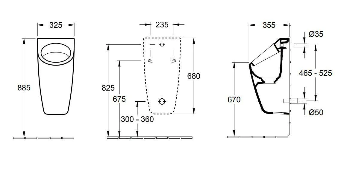 Villeroy & Boch Architectura - Absaugurinal, Zulauf Von Hinten, Alpinweiß 55860001 4 Villeroy & Boch Architectura - Absaugurinal, Zulauf Von Hinten, Alpinweiß 55860001 – Bild 2