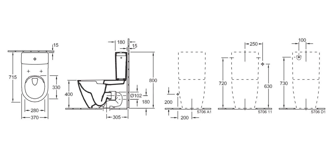 Villeroy & Boch Subway 2.0 - Stand WC, DirectFlush, CeramicPlus, Alpinweiß 5617R0R1 4 Villeroy & Boch Subway 2.0 - Stand WC, DirectFlush, CeramicPlus, Alpinweiß 5617R0R1 – Bild 2