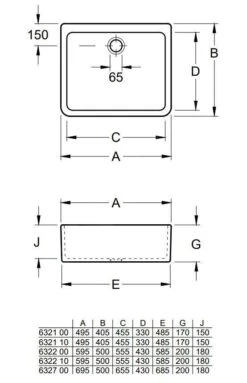Villeroy & Boch O.novo - Spülbecken, 695x500 Mm, Keramik, Alpinweiß 63270001 -Villeroy & Boch 4f166407253011051ce1267f 1