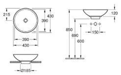 Villeroy & Boch Loop&Friends - Aufsatzwaschbecken, Ohne Hahnloch, Durchschnitt 380 Mm, Weiß, Ohne Überlauf 51440101 8 Villeroy & Boch Loop&Friends - Aufsatzwaschbecken, Ohne Hahnloch, Durchschnitt 380 Mm, Weiß, Ohne Überlauf 51440101 -Villeroy & Boch 520662d064f86e85db200779