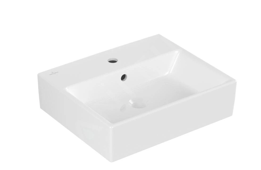 Villeroy & Boch Memento - Waschbecken, 600 Mm X 420 Mm, Weiß - 1 Hahnloch, Mit Überlauf, Mit CeramicPlus 513360R1 4 Villeroy & Boch Memento - Waschbecken, 600 Mm X 420 Mm, Weiß - 1 Hahnloch, Mit Überlauf, Mit CeramicPlus 513360R1 – Bild 3