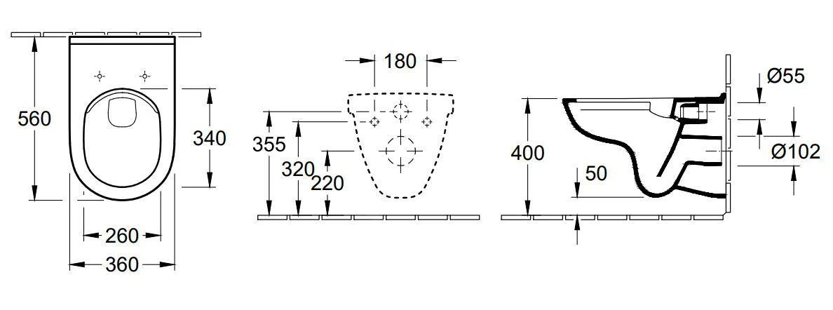 Villeroy & Boch O.novo - Wand WC Mit Sitz SlimSeat, SoftClosing, DirectFlush, Alpinweiß 5660HRR1 4 Villeroy & Boch O.novo - Wand WC Mit Sitz SlimSeat, SoftClosing, DirectFlush, Alpinweiß 5660HRR1 – Bild 2