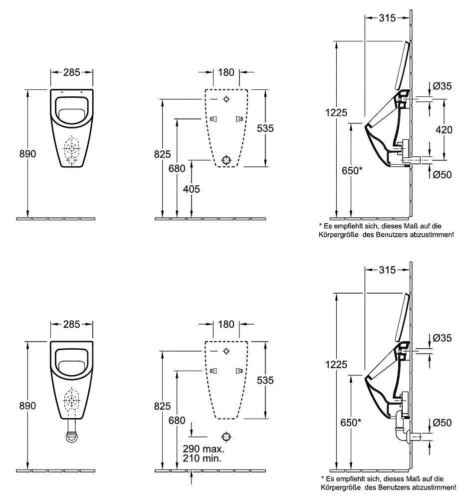 Villeroy & Boch Subway - Absaug-Urinal Ohne Deckel, CeramicPlus, Alpinweiß 751300R1 4 Villeroy & Boch Subway - Absaug-Urinal Ohne Deckel, CeramicPlus, Alpinweiß 751300R1 – Bild 2