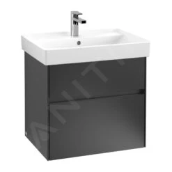 Villeroy & Boch Collaro - Waschtischunterschrank, 604x546x444 Mm, 2 Auszüge, Schwarz Matt C00900PD