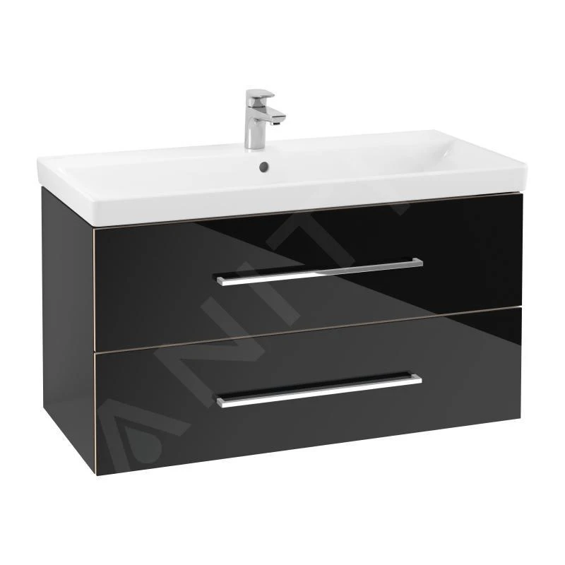 Villeroy & Boch Avento - Waschtischunterschrank,980x514x452 Mm , 2 Auszüge, Crystal Black A89200B3 3 Villeroy & Boch Avento - Waschtischunterschrank,980x514x452 Mm , 2 Auszüge, Crystal Black A89200B3