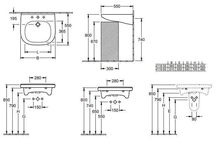 Villeroy & Boch ViCare - Waschbecken Vita 610x550mm, Mit Überlauf, Mit Hahnloch, AntiBac, CeramicPlus, Alpinweiß 411960T2 4 Villeroy & Boch ViCare - Waschbecken Vita 610x550mm, Mit Überlauf, Mit Hahnloch, AntiBac, CeramicPlus, Alpinweiß 411960T2 – Bild 2