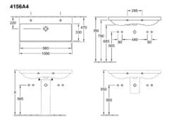 Villeroy & Boch Avento - Doppelmöbelwaschtisch 1000x470 Mm, Mit Überlauf, Mit Hahnlöchren, CeramicPlus, Stone White 4156A4RW 8 Villeroy & Boch Avento - Doppelmöbelwaschtisch 1000x470 Mm, Mit Überlauf, Mit Hahnlöchren, CeramicPlus, Stone White 4156A4RW -Villeroy & Boch 5e8d99f489861f0cf9bad437