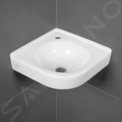 Villeroy & Boch O.novo - Eckhandwaschbecken 320x320 Mm, Ohne Überlauf, 1 Hahnloch, Alpinweiß 73103301 -Villeroy & Boch 5fe70e4afb1ba0715a44512d
