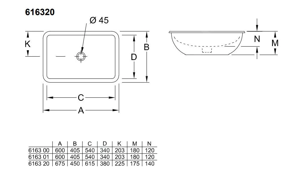Villeroy & Boch Loop&Friends - Unterbauwaschtisch 615x380 Mm, Mit Überlauf, Ohne Hahnloch, CeramicPlus, Alpinweiß 616320R1 4 Villeroy & Boch Loop&Friends - Unterbauwaschtisch 615x380 Mm, Mit Überlauf, Ohne Hahnloch, CeramicPlus, Alpinweiß 616320R1 – Bild 2