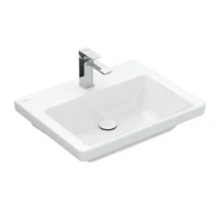 Villeroy & Boch Subway 3.0 - Waschbecken 600x470 Mm, Ohne Überlauf, Mit Hahnloch, CeramicPlus, Stone White 4A7061RW
