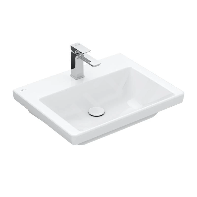 Villeroy & Boch Subway 3.0 - Waschbecken 600x470 Mm, Ohne Überlauf, Mit Hahnloch, CeramicPlus, Stone White 4A7061RW 3 Villeroy & Boch Subway 3.0 - Waschbecken 600x470 Mm, Ohne Überlauf, Mit Hahnloch, CeramicPlus, Stone White 4A7061RW