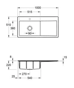 Villeroy & Boch Subway Style 60 - Keramikspüle, 100x51 Cm, CeramicPlus, Ebony 336201S5 7 Villeroy & Boch Subway Style 60 - Keramikspüle, 100x51 Cm, CeramicPlus, Ebony 336201S5 -Villeroy & Boch 6c8071aa5e208cdd78224418