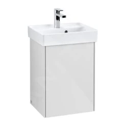 Villeroy & Boch Collaro - Waschtischunterschrank 410x546x344 Mm, Mit 1 Tür, Türanschlag Rechts, Glossy White C00501DH