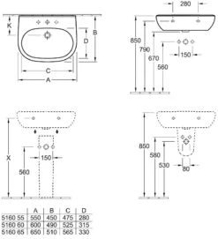 Villeroy & Boch O.novo - Säule, Alpinweiß 52650001 -Villeroy & Boch 71a187198a38131ec96a793a