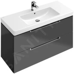 Villeroy & Boch Subway 2.0 - Waschtischunterschrank,987x520x449 Mm, Glossy Grey A69700FP