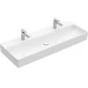 Villeroy & Boch Memento 2.0 - Schrank-Doppelwaschbecken 1200x470 Mm, Ohne Überlauf, 2 Hahnlöchern, CeramicPlus, Alpinweiß 4A22CG01 -Villeroy & Boch 7922d4982e467086449a6f8b 1