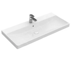 Villeroy & Boch Avento - Möbelwaschtisch, 1000x470 Mm, Mit Überlauf, Mit Hahnloch, CeramicPlus, Alpinweiß 4156A5R1