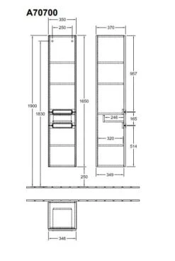 Villeroy & Boch Subway 2.0 - Hochschrank 1650x370x350 Mm, Weiß Matt A70700MS -Villeroy & Boch 82b6b946e93717752bb766c5 1
