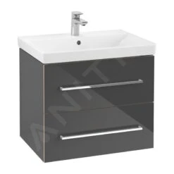 Villeroy & Boch Avento - Waschtischunterschrank, 630x514x452 Mm , 2 Auszüge, Crystal Grey A89000B1