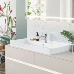Villeroy & Boch Collaro - Möbelwaschtisch, 1000x470 Mm, Mit Überlauf, Mit Hahnloch, CeramicPlus, Stone White 4A331GRW -Villeroy & Boch 8cbdd479456e3044080dab90