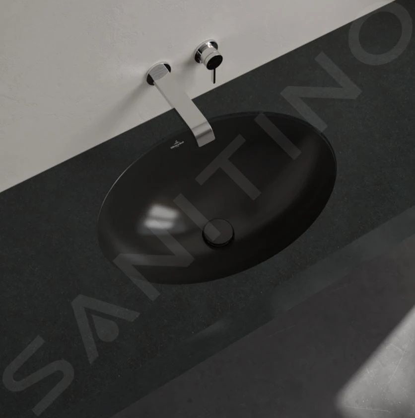 Villeroy & Boch Loop&Friends - Unterbauwaschbecken, 560x380 Mm, Mit Überlauf, CeramicPlus, Ebony 4A5500S5 6 Villeroy & Boch Loop&Friends - Unterbauwaschbecken, 560x380 Mm, Mit Überlauf, CeramicPlus, Ebony 4A5500S5 – Bild 4