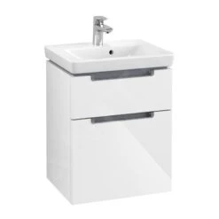 Villeroy & Boch Subway 2.0 - Waschtischunterschrank, 485x590x379 Mm, 2 Schubladen, Glossy White A90710DH