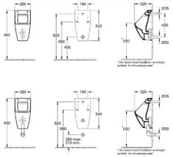 Villeroy & Boch Venticello - Absaug-Urinal Ohne Deckel, 285x545x315 Mm, CeramicPlus, Alpinweiß 5504R0R1 -Villeroy & Boch 99f9bd8b1cfd9ccde6232fd9 1