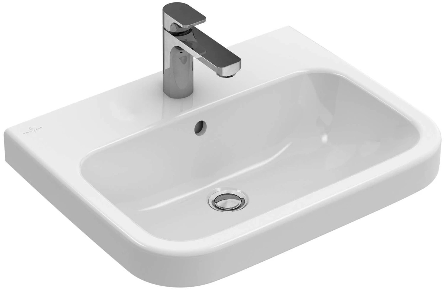 Villeroy & Boch Architectura Waschtisch 41885G01 55x47cm, Weiß, Mit Hahnloch Und Überlauf 3 Villeroy & Boch Architectura Waschtisch 41885G01 55x47cm, Weiß, Mit Hahnloch Und Überlauf