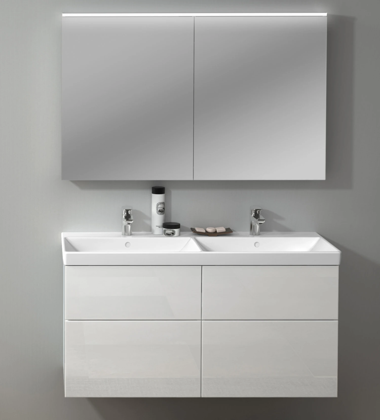 Villeroy & Boch Avento Doppelwaschtisch 4A23CK01 120 X 47 Cm, Mit Überlauf, Weiß, Eckig 4 Villeroy & Boch Avento Doppelwaschtisch 4A23CK01 120 X 47 Cm, Mit Überlauf, Weiß, Eckig – Bild 2