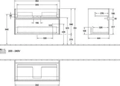 Villeroy & Boch Collaro Waschtischunterschrank C01100VK 95,4x54,6x44,4cm, Soft Grey 7 Villeroy & Boch Collaro Waschtischunterschrank C01100VK 95,4x54,6x44,4cm, Soft Grey -Villeroy & Boch Villeroy and Boch Collaro Waschtischunterschrank C01100VK 954x546x444cm Soft Grey 2