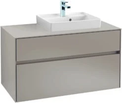 Villeroy & Boch Collaro Waschtischunterschrank C01500VK 100x54,8x50cm, Waschtisch Rechts, Soft Grey -Villeroy & Boch Villeroy and Boch Collaro Waschtischunterschrank C01500VK 100x548x50cm Waschtisch rechts Soft Grey 1