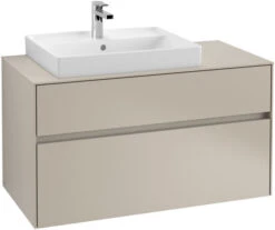 Villeroy & Boch Collaro Waschtischunterschrank C01700VK 100x54,8x50cm, Waschtisch Links, Soft Grey
