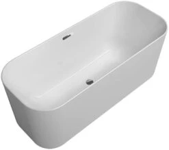 Villeroy & Boch Finion Freistehende Badewanne 177FIN7A100V101 170x70cm, Emotion, Design-Ring, Weiß, Chrom